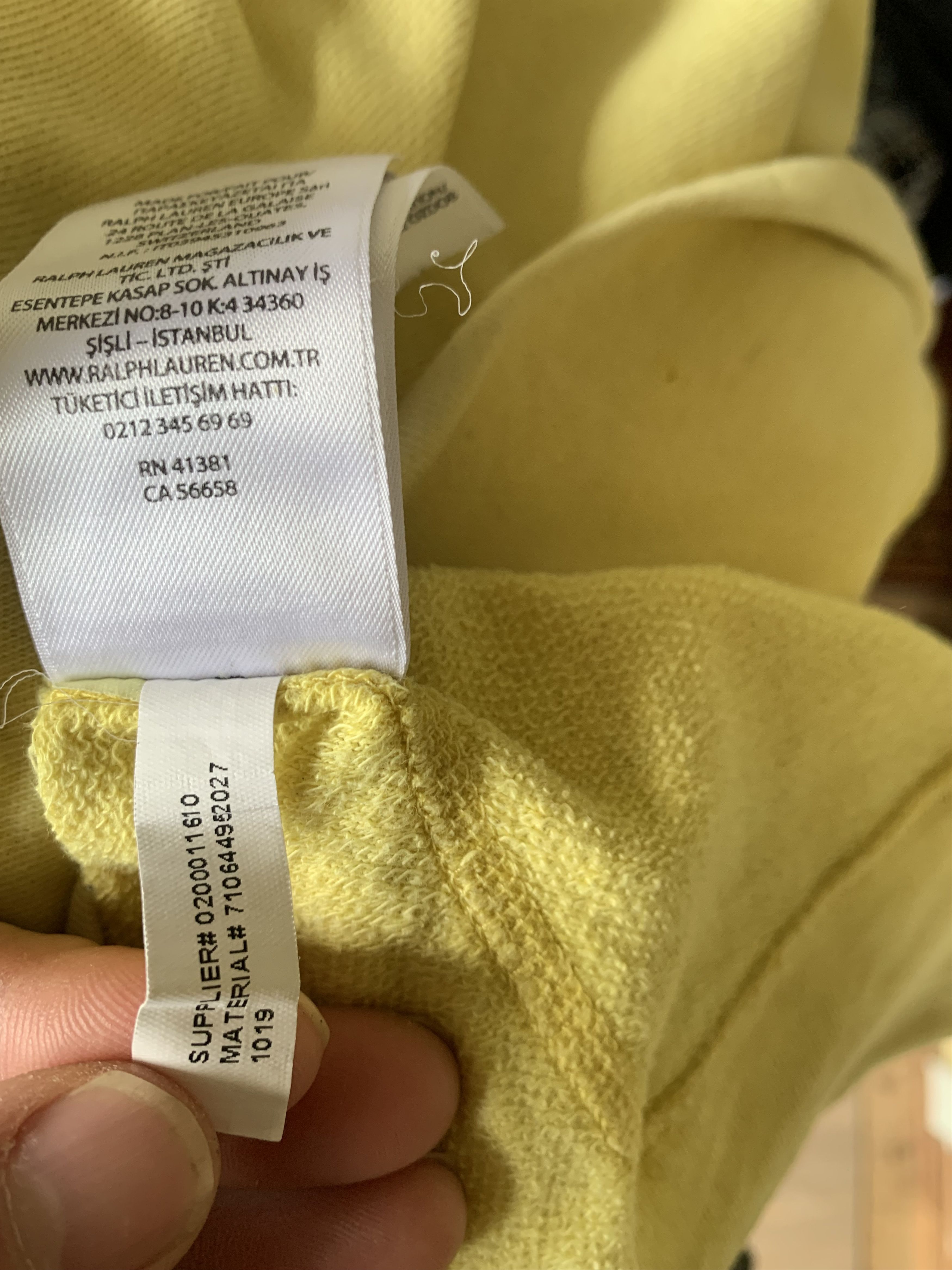 Polo Ralph Lauren Polo Ralph Lauren Yellow Cotton Sweatshirt Size US XL / EU 56 / 4 - 9 Thumbnail