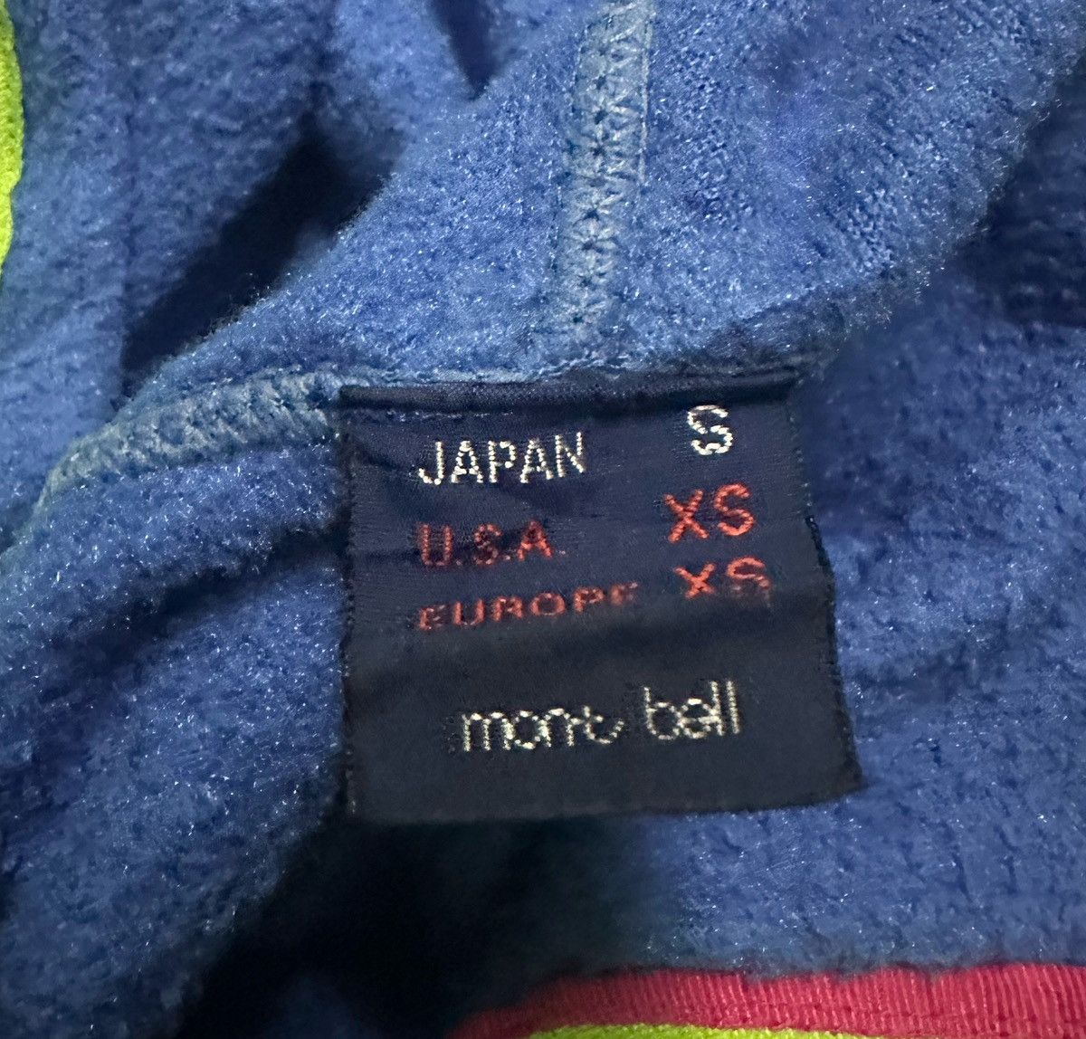 Montbell fleece zipper hoodie