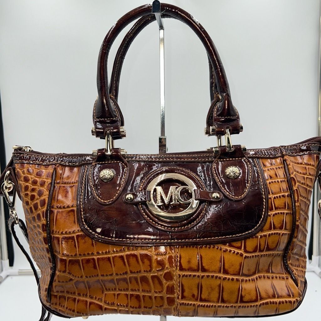 Other Madi Claire Vintage Faux Reptile Embossed Two Way Bag with Marigold interior Size ONE SIZE - 1 Thumbnail