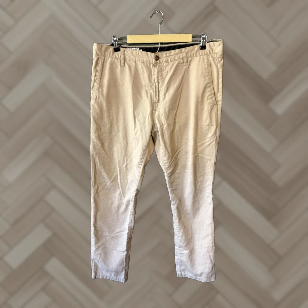 Volcom Volcom Mens Khaki Chino Pants Straight Leg Size 36 Beige 31in Inseam Men Pants Regular Style Chino Size US 36 / EU 52 - 1 Thumbnail