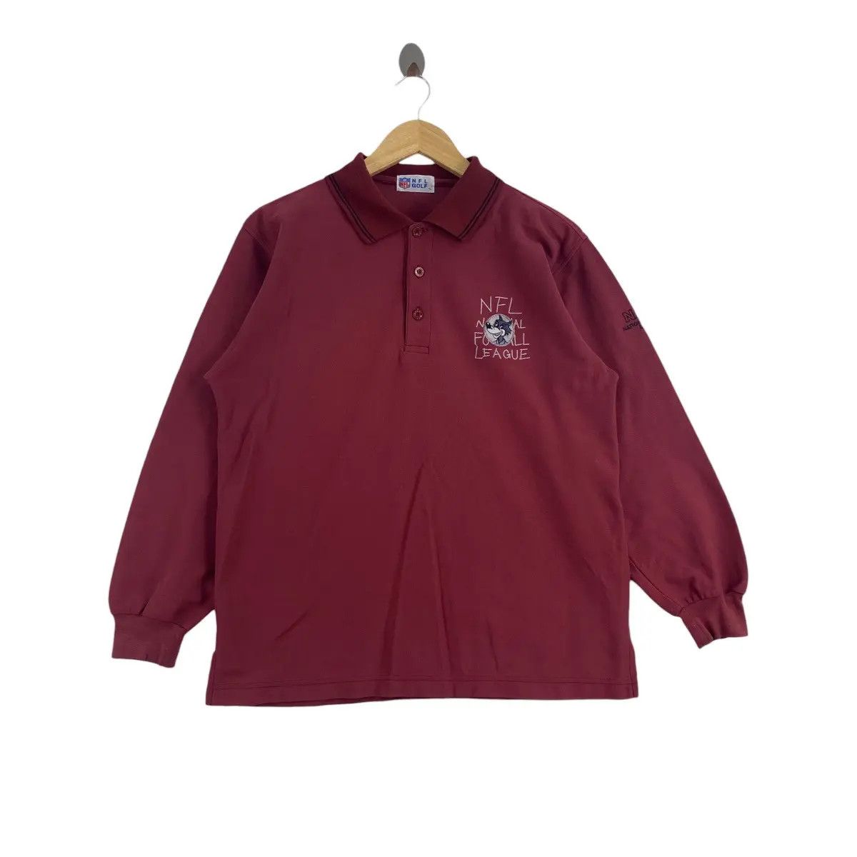 NFL × Vintage Vintage NFL FOOTBALL LEAGUE Golf Collection Polo Tee Shirt Size L / US 10 / IT 46 - 1 Thumbnail