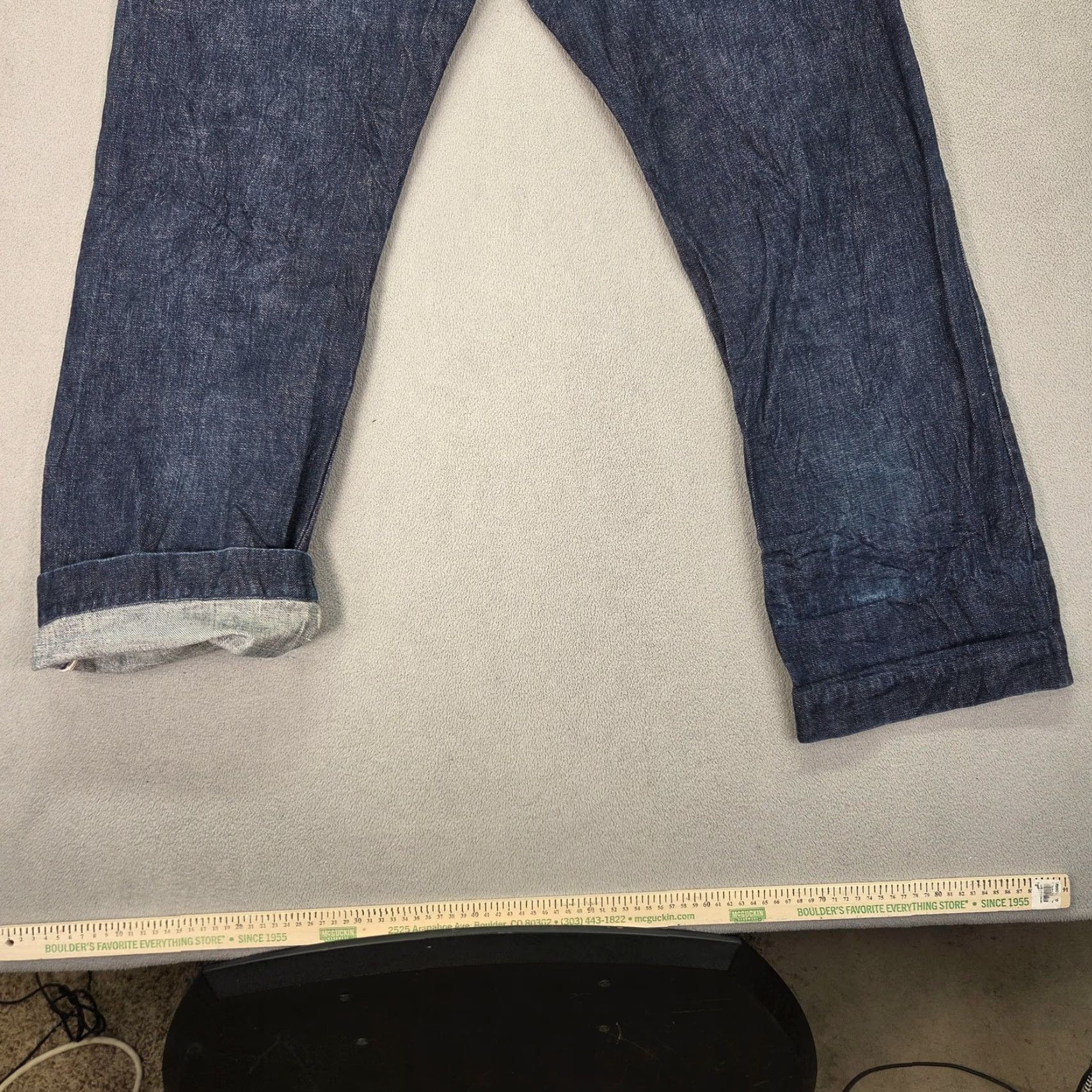 Trophy Clothing Trophy Clothing Dirt Denim Indigo Selvedge Jeans Buckleback Bootcut Baggy 28x32 Jeans Mens Blue 28 Inseam 32 Buckle Buckle Back Stadium? Size US 28 / EU 44 - 4 Thumbnail