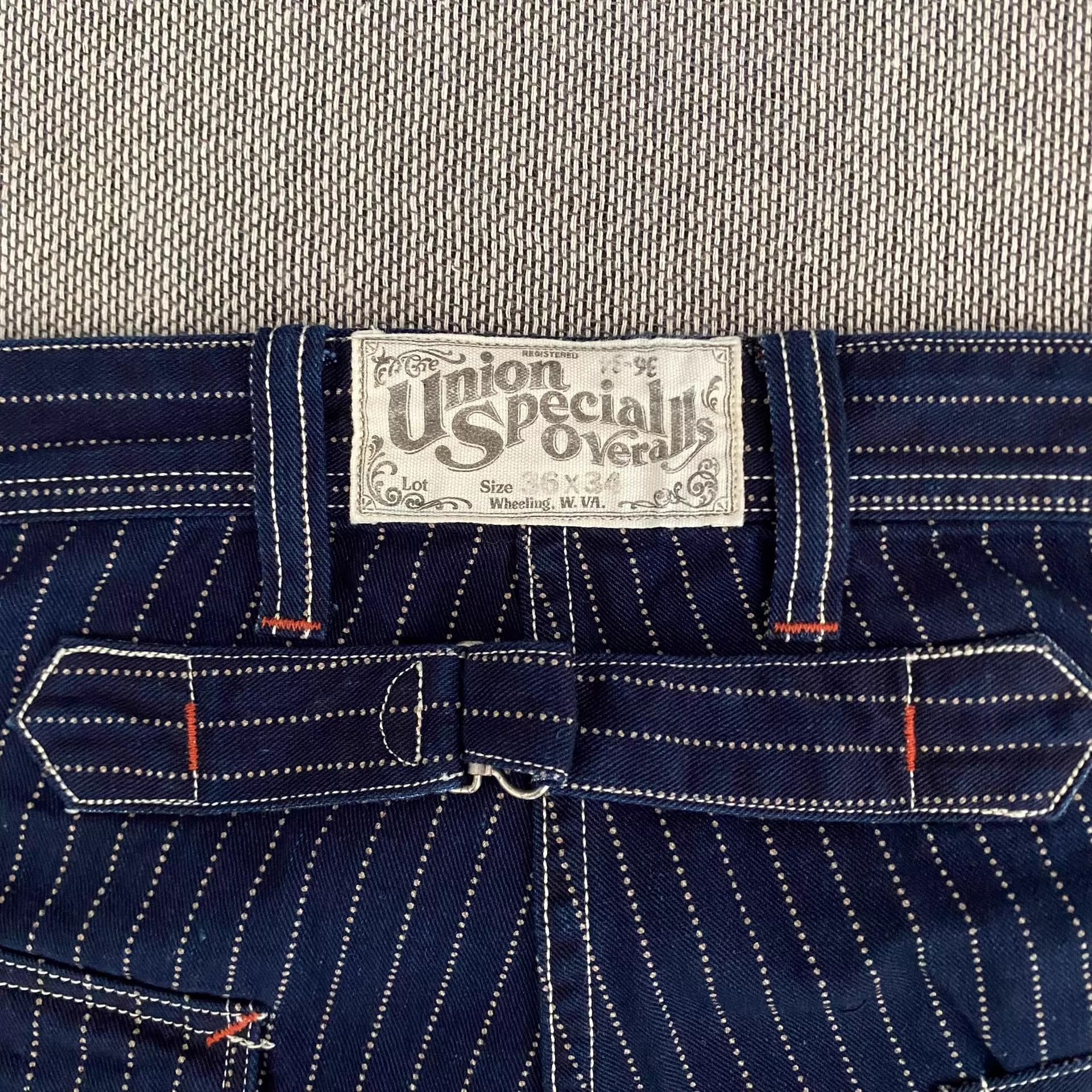 Freewheelers Freewheelers Wabash Discharge Dyed Blue Work Pants 36 Size US 36 / EU 52 - 9 Thumbnail
