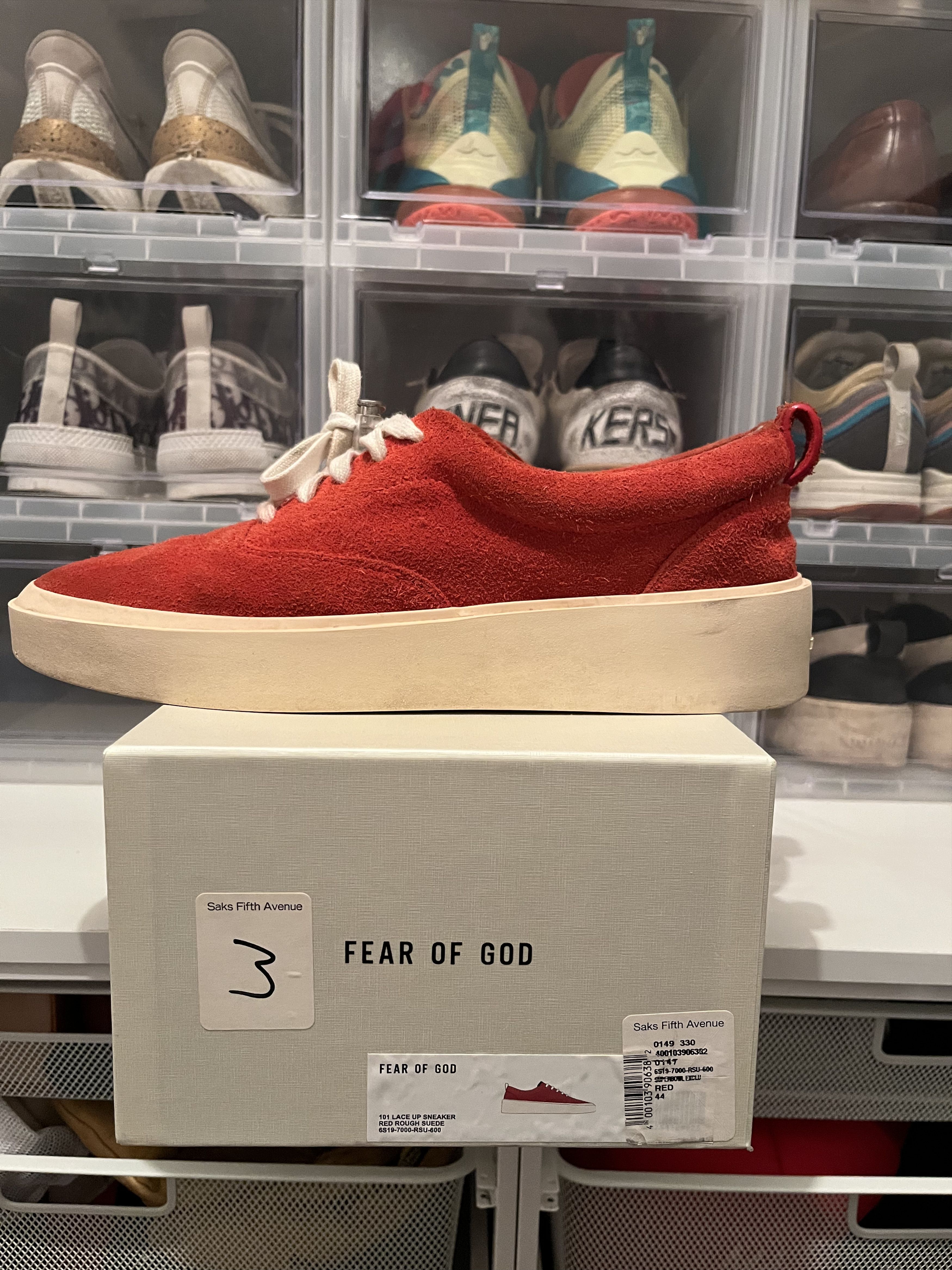 Fear of God Fear of God 101 Sneaker Red Size 44 (Saks Exclusive) Size US 11 / EU 44 - 1 Thumbnail