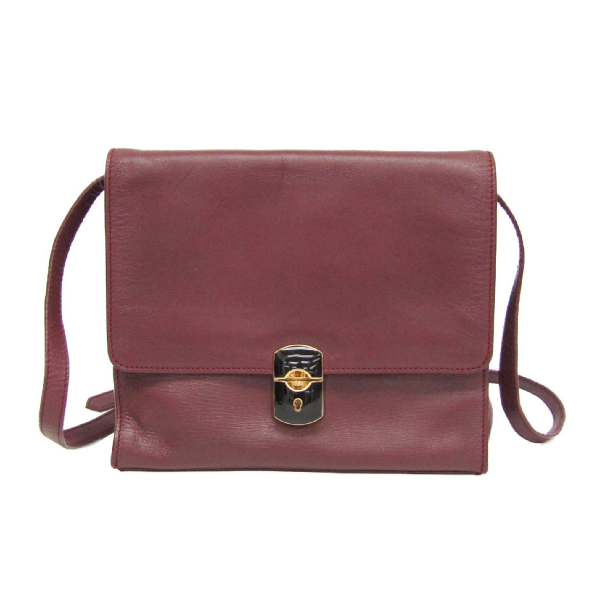Balenciaga Balenciaga 293862 Women's Leather Shoulder Bag Wine Size ONE SIZE - 1 Thumbnail