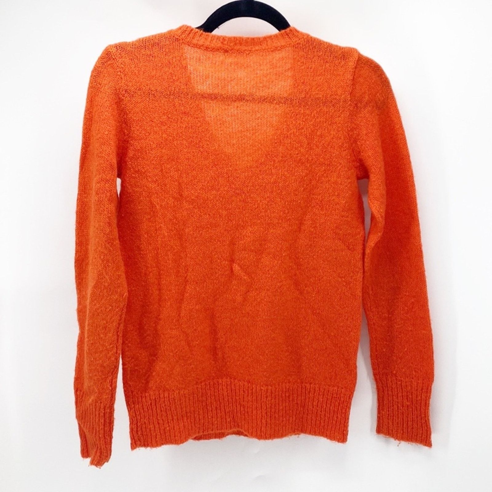 J.Crew Vintage J.Crew wool orange shoulder button detailing sweater Size S / US 4 / IT 40 - 4 Thumbnail