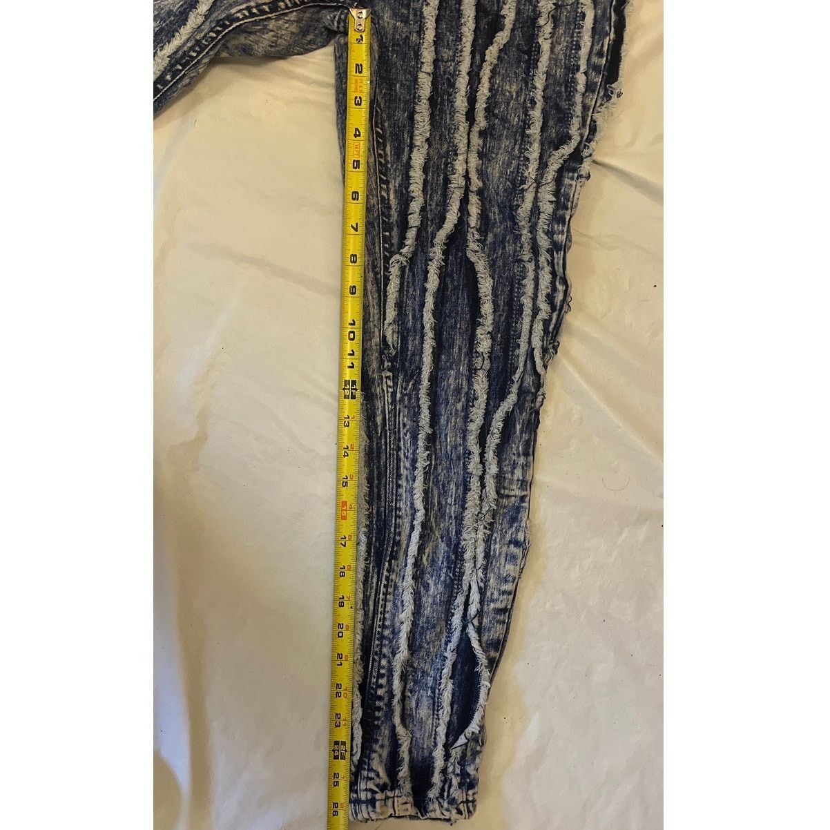 Other Pretty Little Thing Flare Jean - Size: 8 - Washed Blue Size 30" / US 8 / IT 44 - 9 Thumbnail