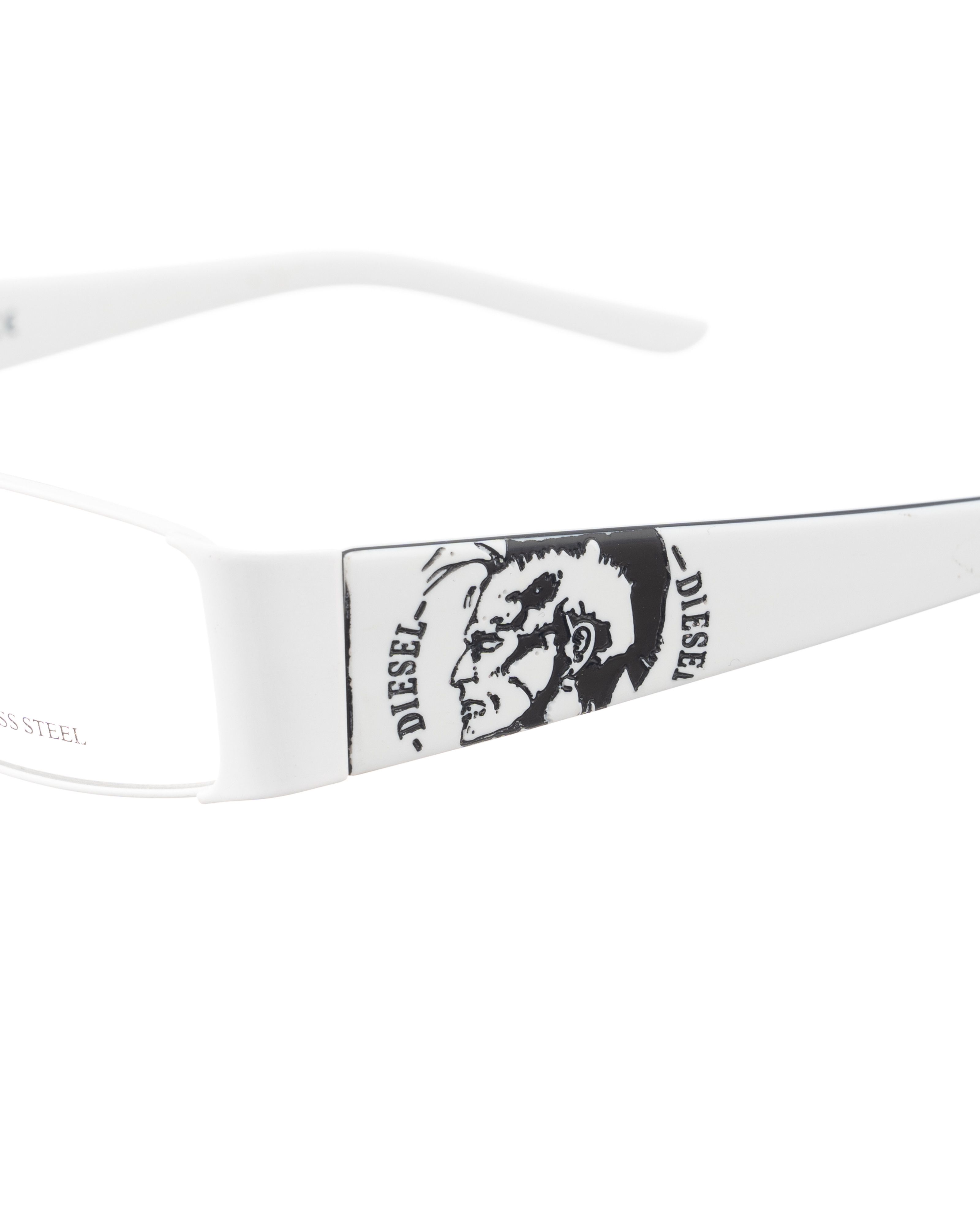 Diesel Diesel 00s White Plastic Glasses with Retro Logo Size ONE SIZE - 1 Thumbnail