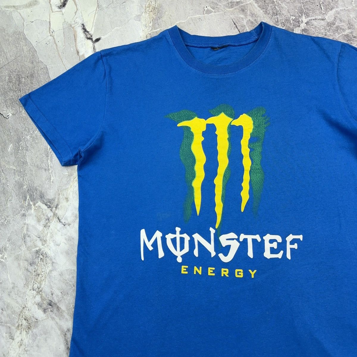 Red Bull × Vintage Vintage Monster Energy T shirt Racing Moto Blue M Size US L / EU 52-54 / 3 - 7 Thumbnail