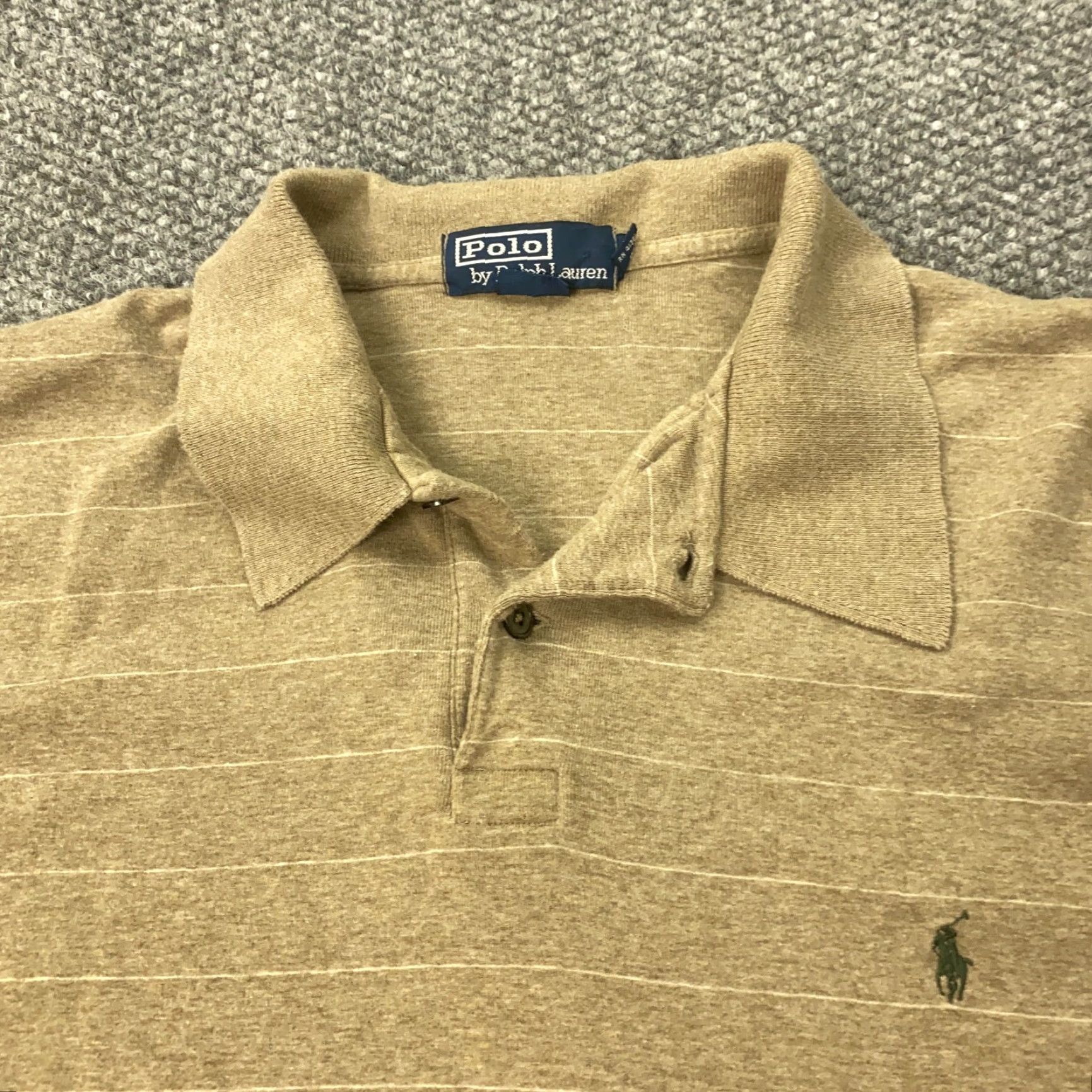 Polo Ralph Lauren VTG Polo Ralph Lauren Shirt Mens XL Tan Striped Long Sleeve Polo Pony 90s Polo Ralph Lauren Shirt Mens XL Tan Striped Long Sleeve 90s Size US XL / EU 56 / 4 - 3 Thumbnail