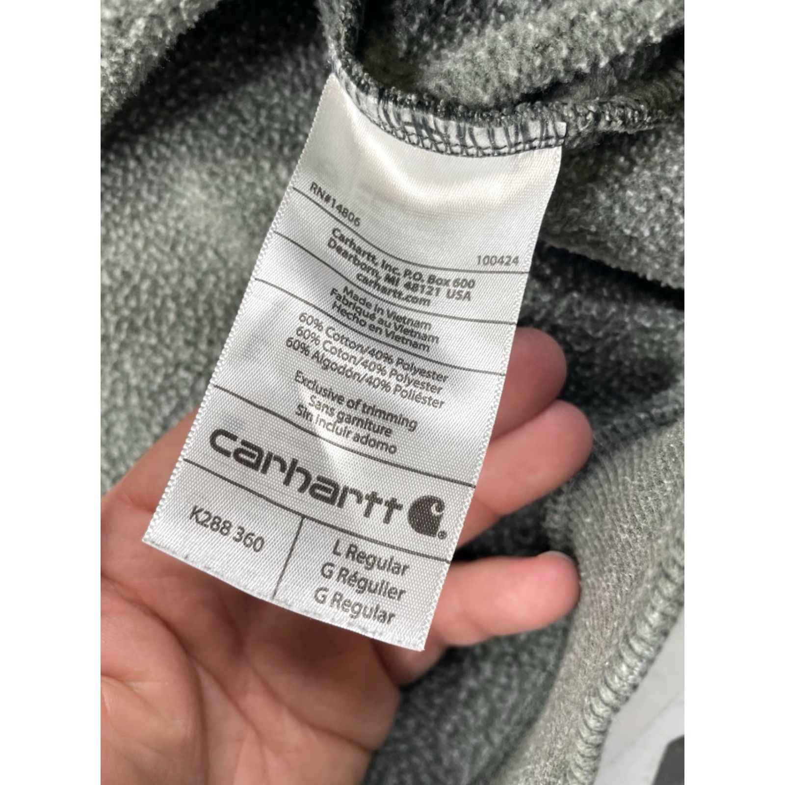 Carhartt Carhartt Loose Fit Pullover Hoodie Sweatshirt Men Large Workwear K288-360 Green Size US L / EU 52-54 / 3 - 6 Thumbnail