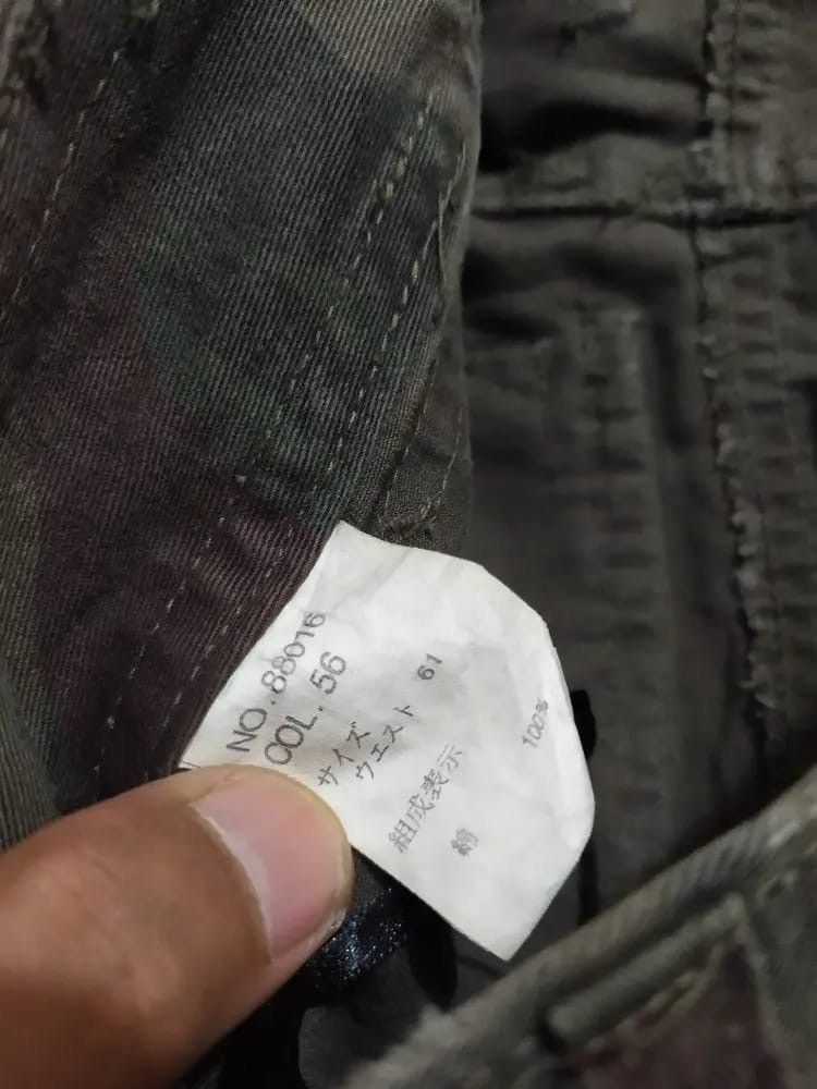 Japanese Brand Jouer Aux Echees Cargo Tactical Camo Pants Low rise Size US 28 / EU 44 - 10 Thumbnail