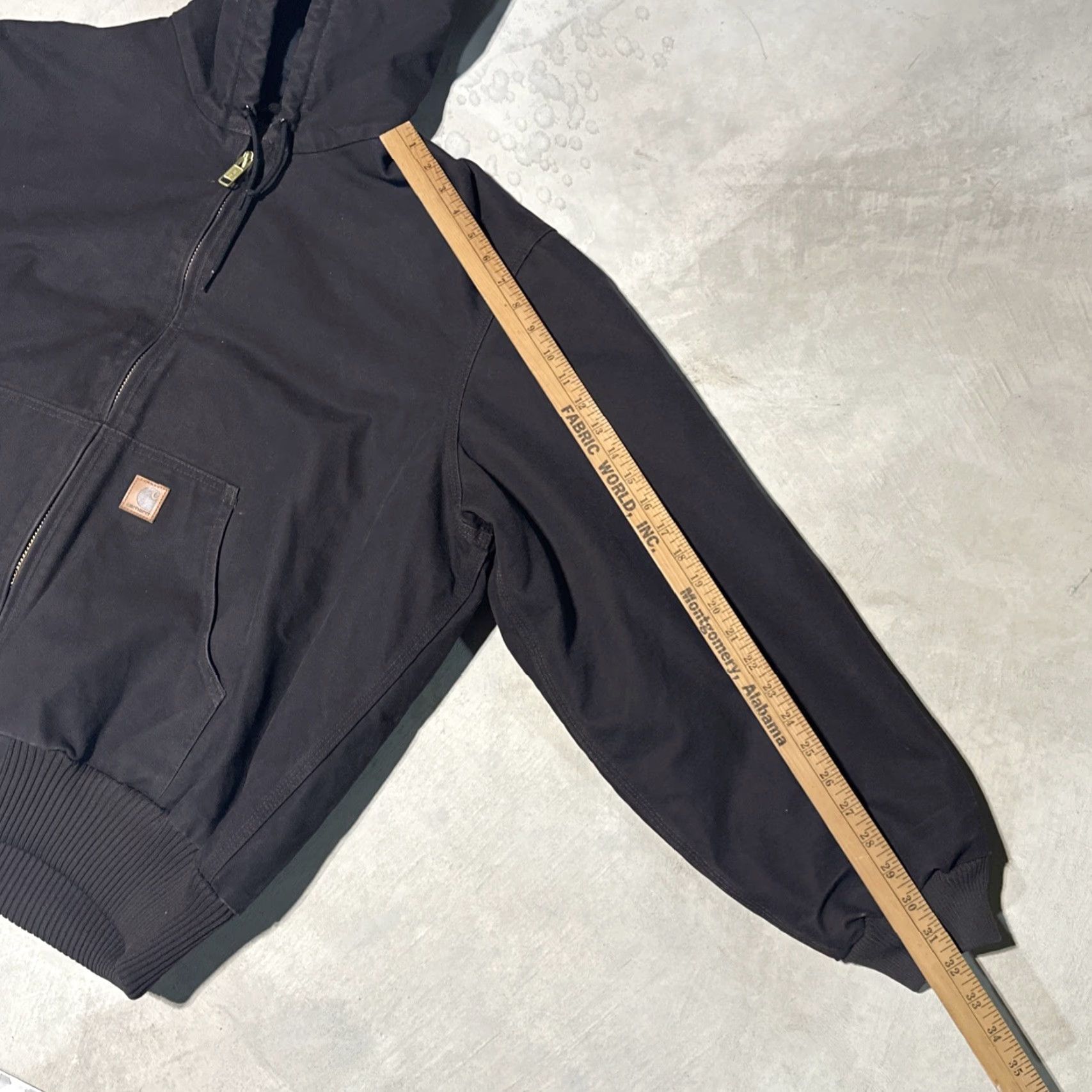 Carhartt VINTAGE Carhartt J130 Mens Hooded Bomber Jacket 2XL Dark Brown Canvas Quilt Lined Zipper Workwear Size US XXL / EU 58 / 5 - 7 Thumbnail