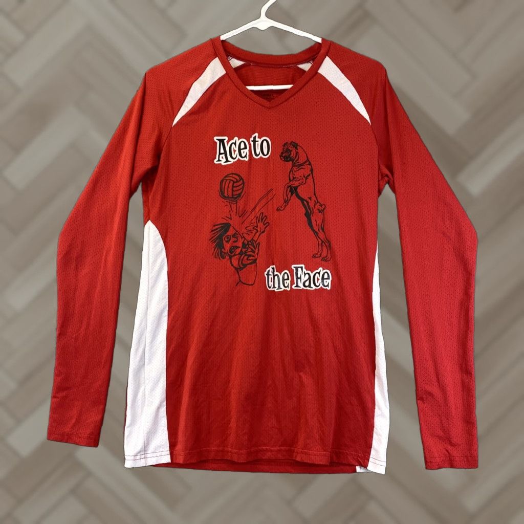 Vintage Augusta Dri-Fit Top Women's L Red Long Sleeve Pullover Nike Pro Dri-Fit Athletic Shirt Shirt Mens Womens? Size L / US 10 / IT 46 - 1 Thumbnail