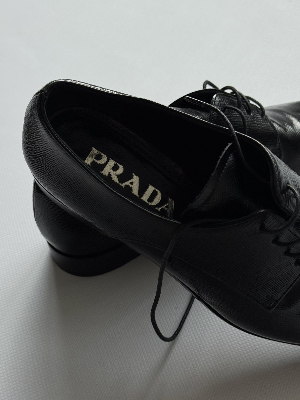 Prada Prada Women's Derby Leather Shoes Size US 6 / IT 36 - 4 Thumbnail