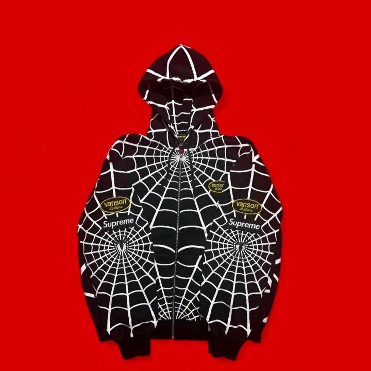 Supreme × Vanson Leathers Supreme Vanson Spiderman Zip Up Hoodie Size US XL / EU 56 / 4 - 1 Thumbnail