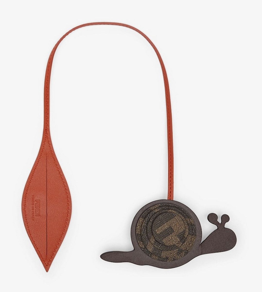 Fendi FENDI brown & red snail figure FF logo leather bag charm Size ONE SIZE - 1 Thumbnail
