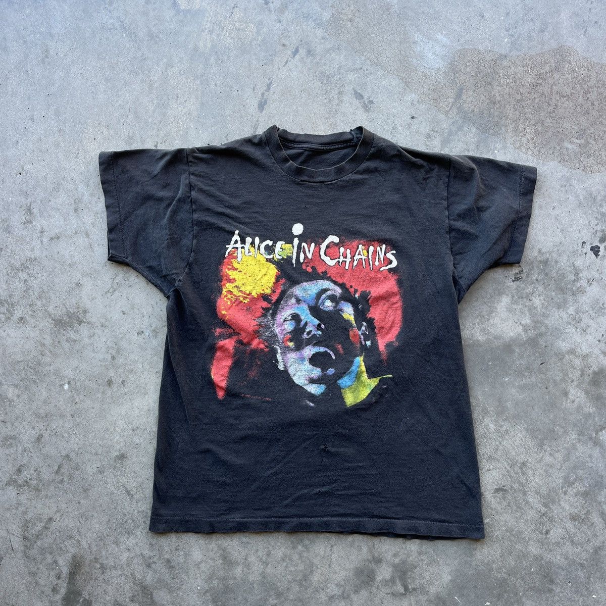 image of Band Tees x Vintage 1990 Alice In Chains Facelift Tour Tee in Black, Men's (Size Medium)