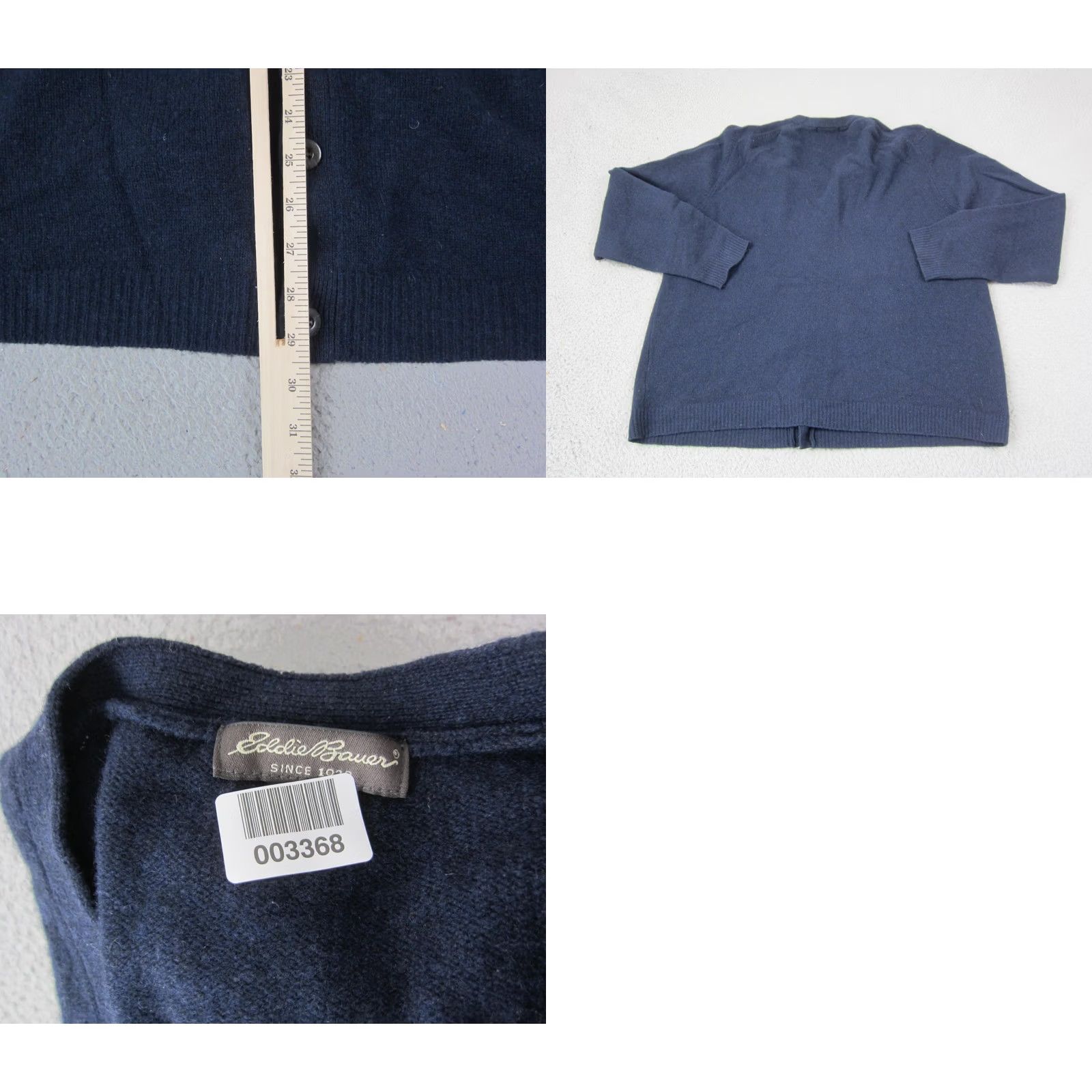 Eddie Bauer Eddie Bauer Cardigan Mens XL Blue Lambswool Button Front Sweater Size US XL / EU 56 / 4 - 8 Thumbnail
