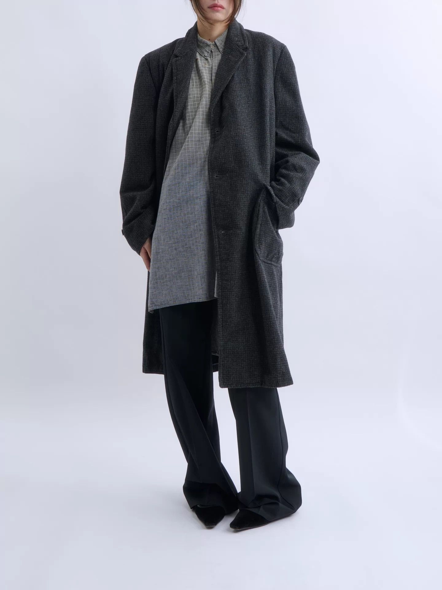 Other Great Dane 50s Relaxed Wool Red Plaid Chesterfield Coat Size US M / EU 48-50 / 2 - 2 Thumbnail