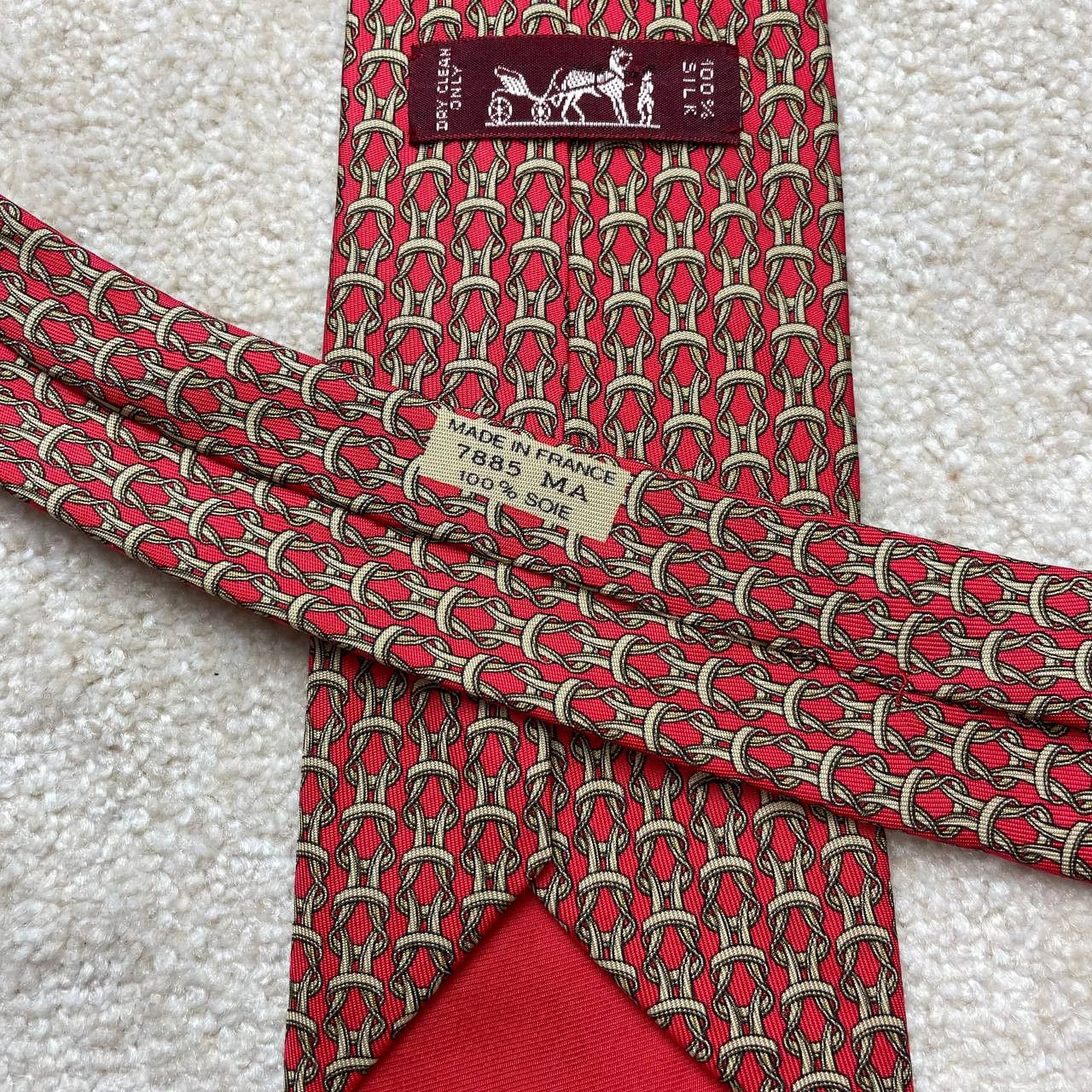 Hermes Hermes Paris Silk Tie 7885 MA Belts Size ONE SIZE - 3 Thumbnail