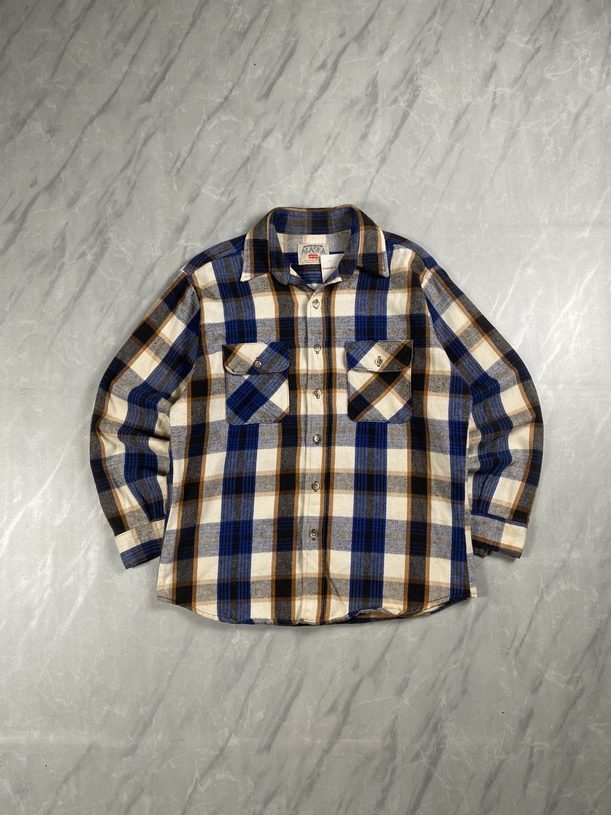 Levi's Vintage Clothing Vintage 90s Levis Alaska Checkered Flannel Overshirt Size US M / EU 48-50 / 2 - 1 Thumbnail