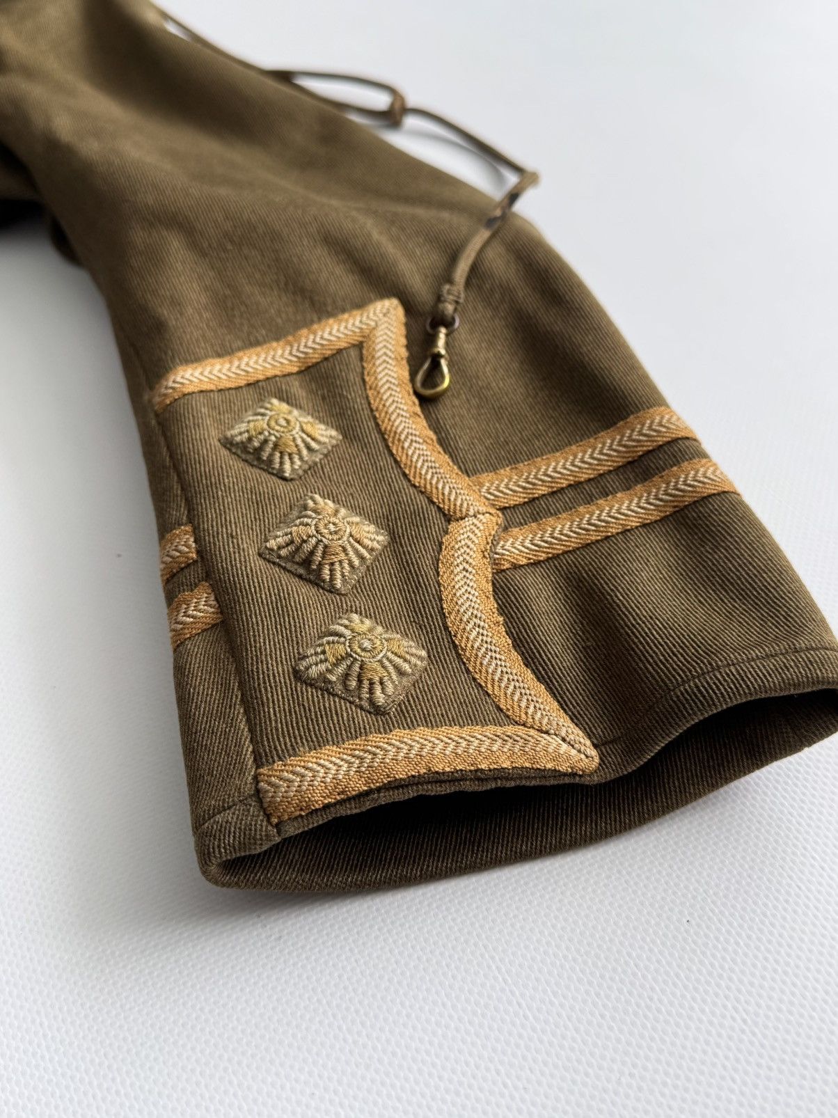 Vintage WW1 British Army Officers Cuff Rank Service Dress Tunic Size US S / EU 44-46 / 1 - 11 Thumbnail