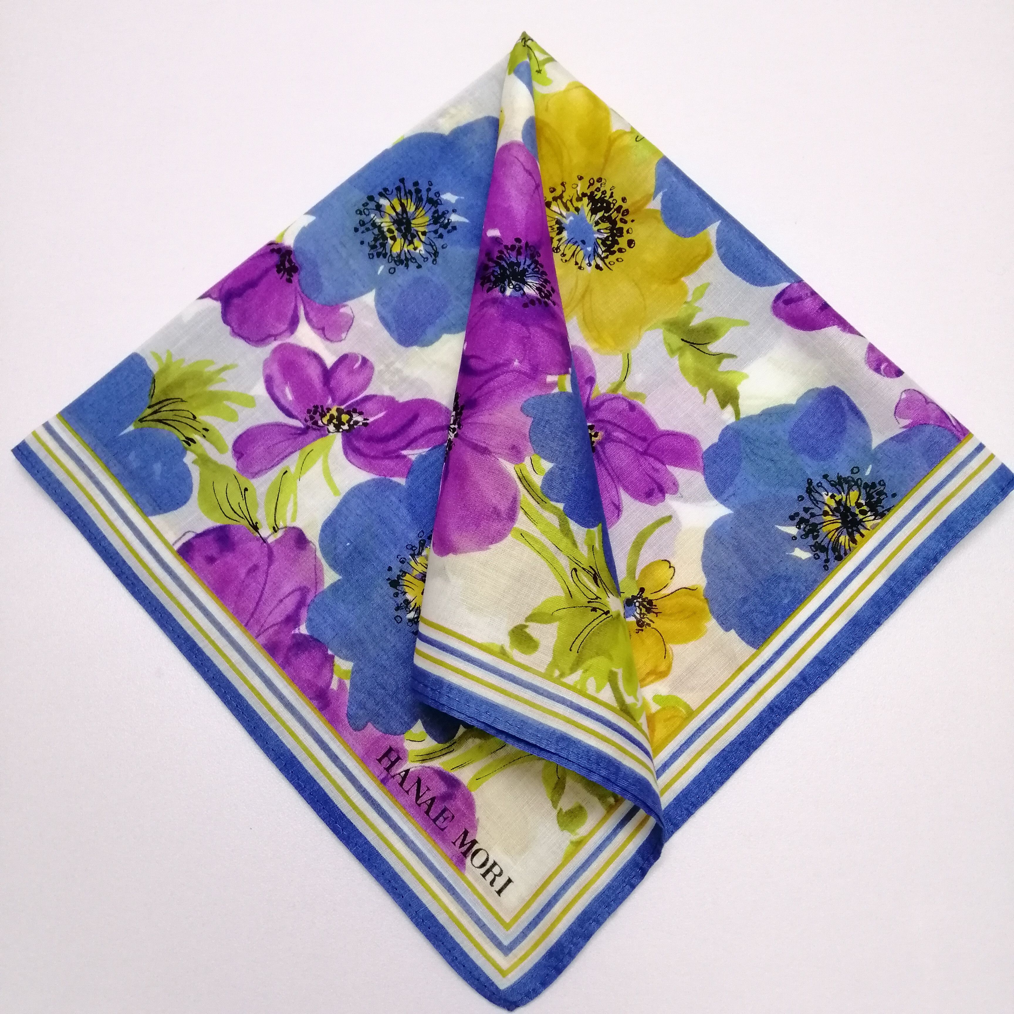 Hanae Mori Hanae Mori Handkerchief/Neckerchief/Bandana-KD2247 Size ONE SIZE - 1 Thumbnail