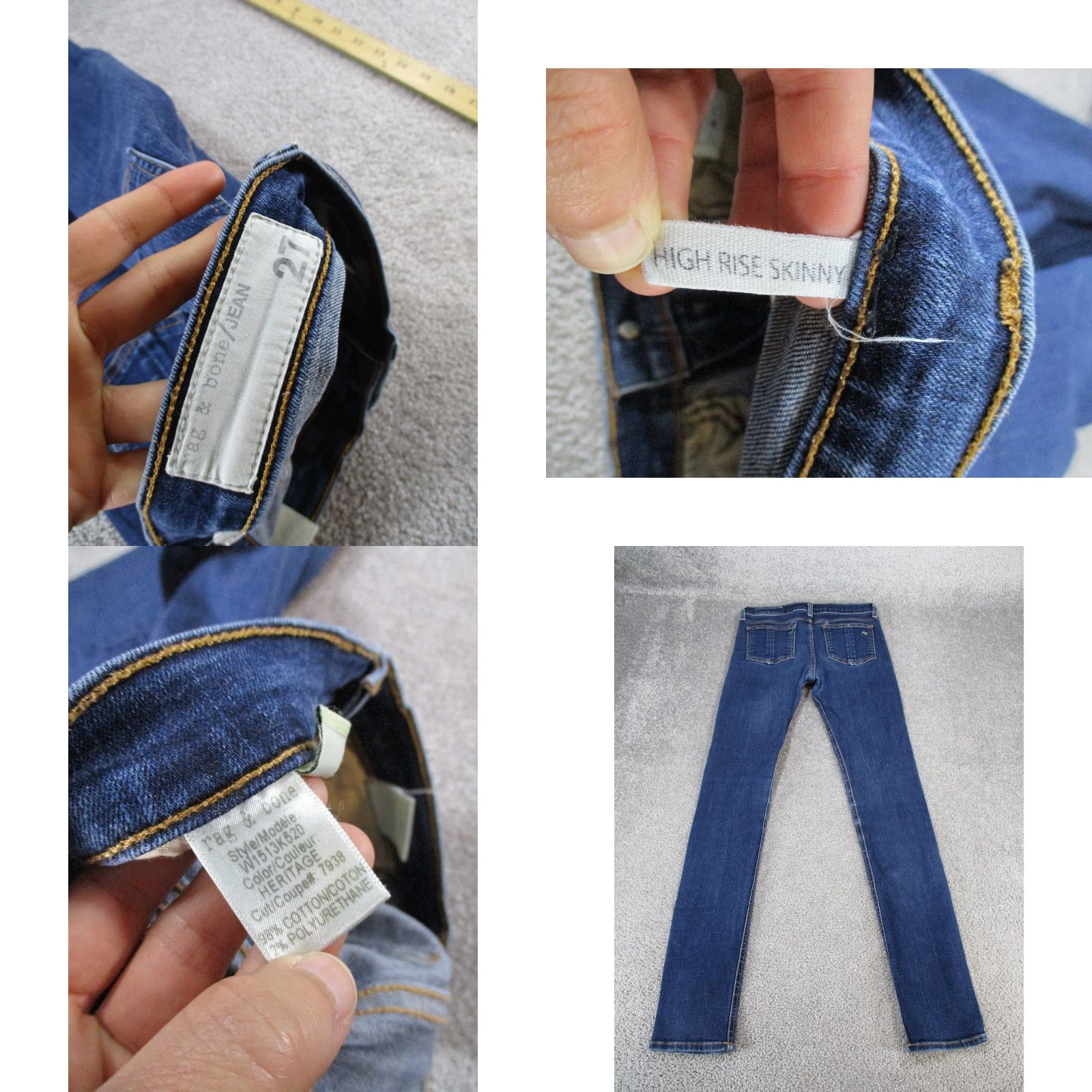 Rag & Bone rag & bone Jeans Womens 27 Dark Wash Denim Skinny Size 27" / US 4 / IT 40 - 8 Thumbnail