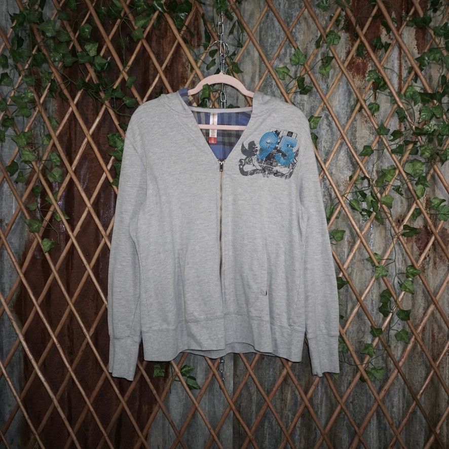 Vintage XXL - Vintage Y2K No Boundaries 2000s zip up V-neck hoodie Size XXL / US 16-18 / IT 52-54 - 1 Thumbnail
