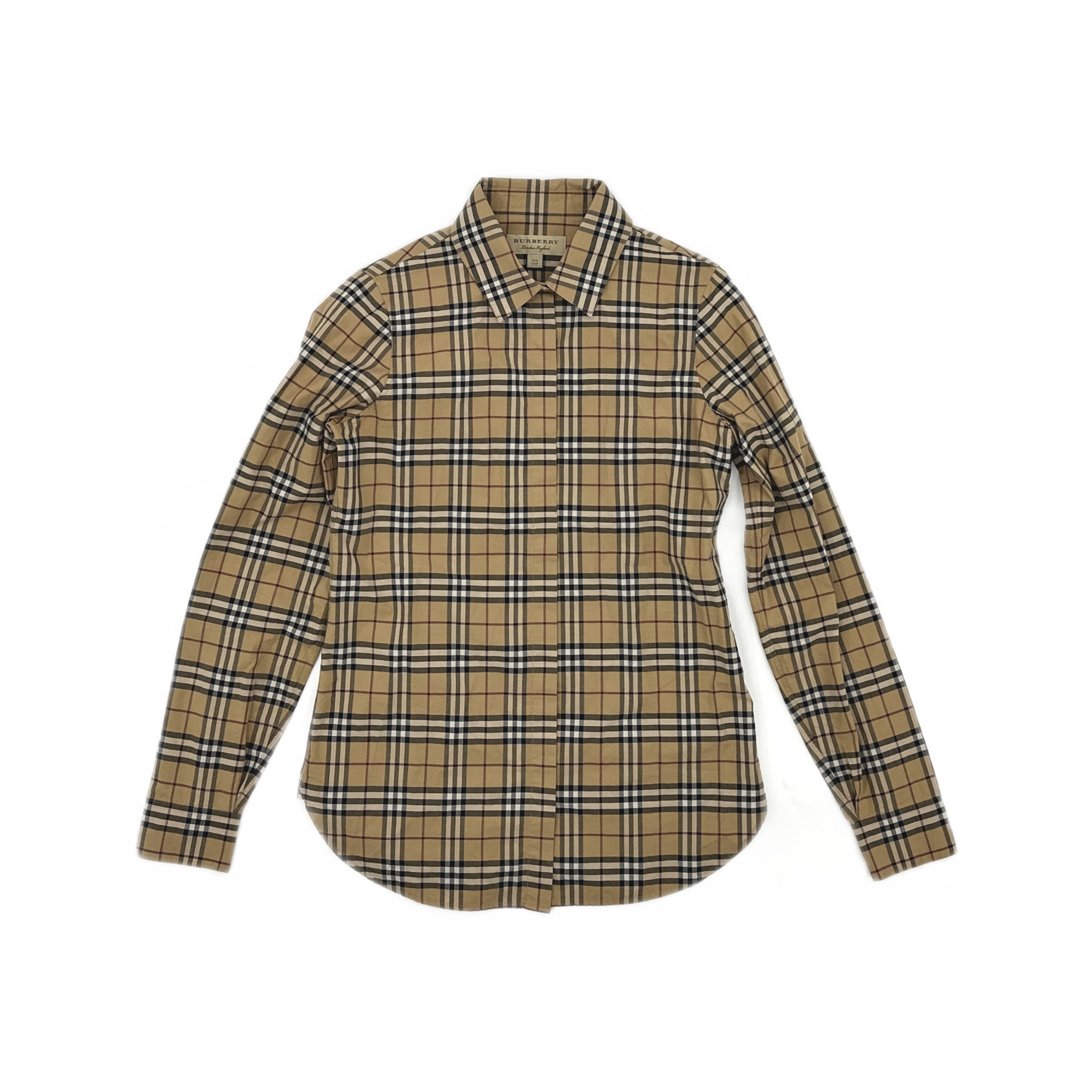 Burberry Burberry Check Long Sleeve Button Up Shirt Size XXS Size US XXS / EU 40 - 1 Thumbnail