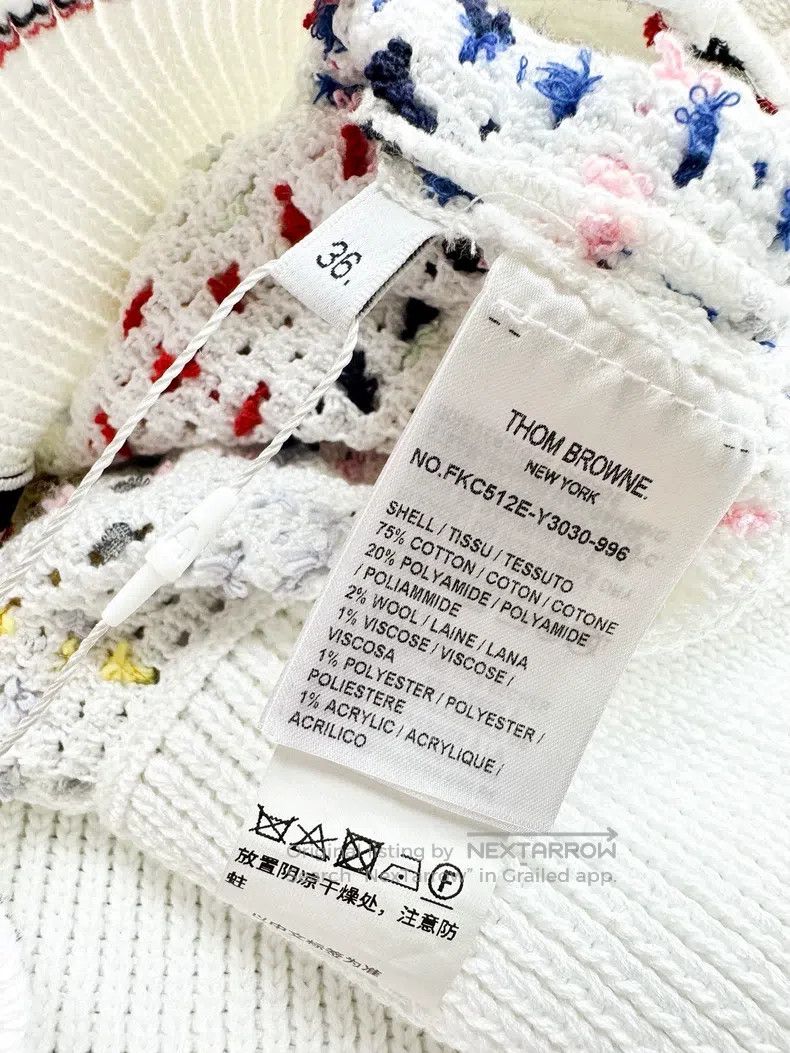 Thom Browne Thom Browne White Colorful Plaid Long Sleeve Knit Cardigan Size XS / US 0-2 / IT 36-38 - 6 Thumbnail