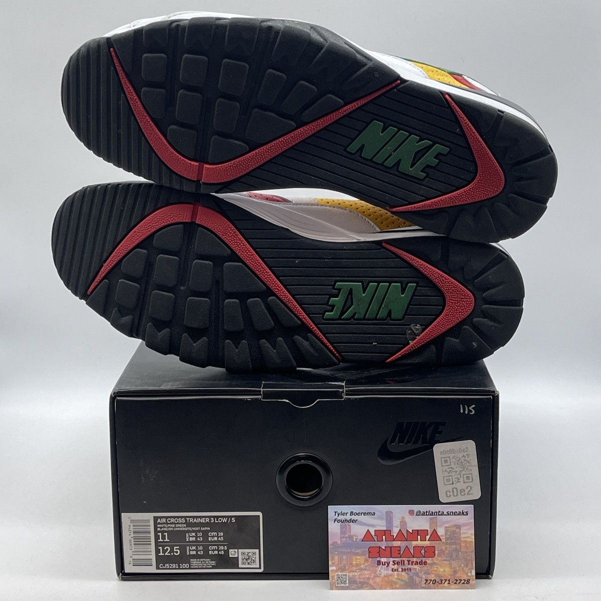 Nike Supreme x air cross trainer 3 low white university gold Size US 11 / EU 44 - 7 Thumbnail