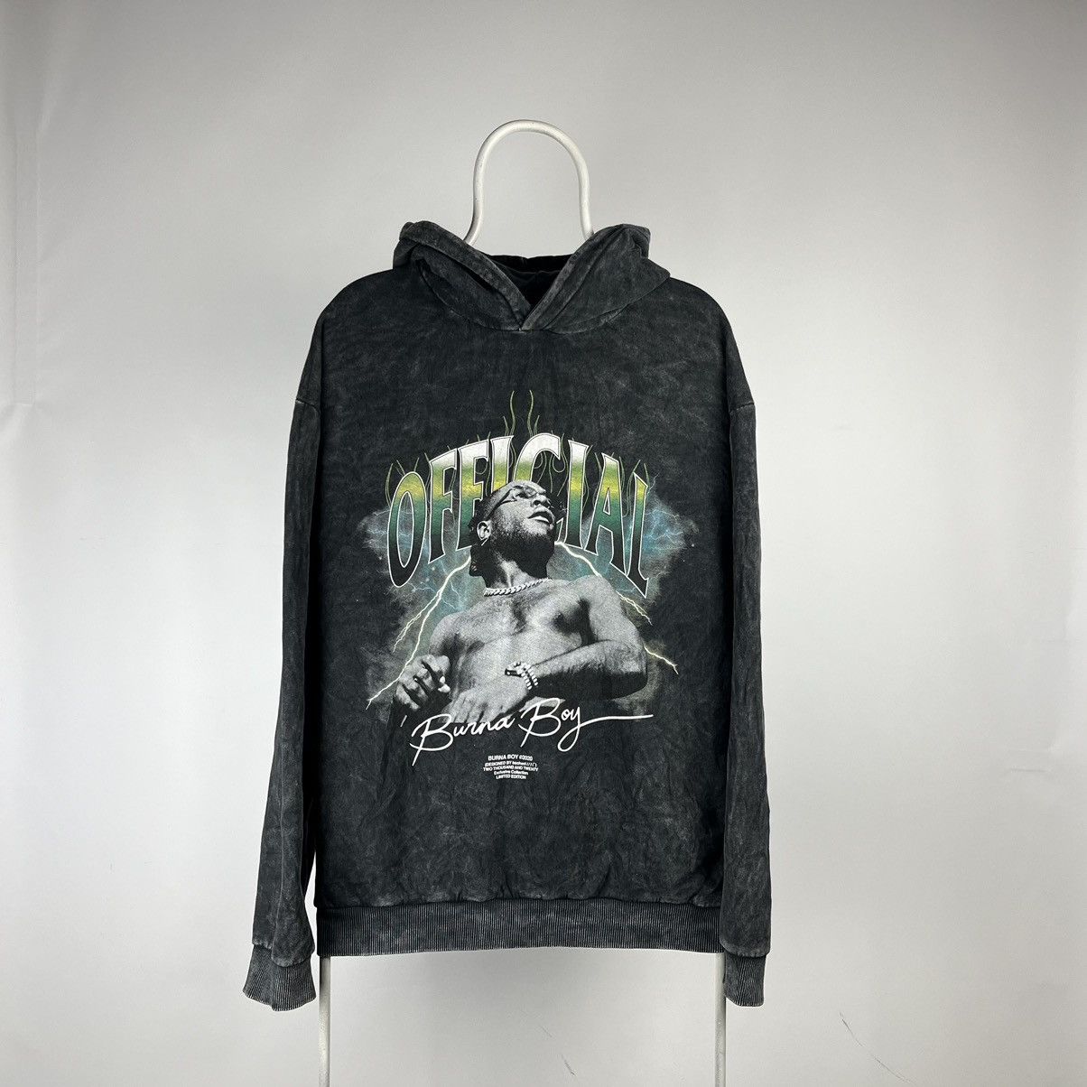 Boohooman x burna boy hoodie garment dye rap size XLarge