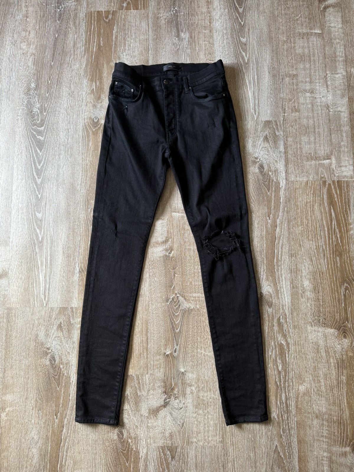 Amiri Amiri Distressed Black Jeans Size US 31 - 1 Thumbnail