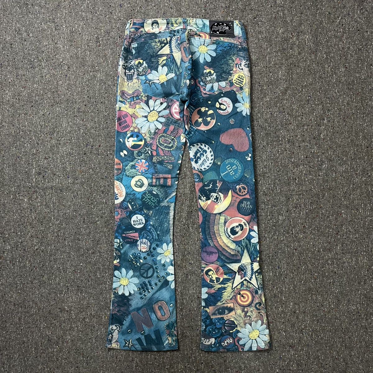 Other Rare Vintage Modzart London All Over Print Jeans Size 26" / US 2 / IT 38 - 7 Thumbnail