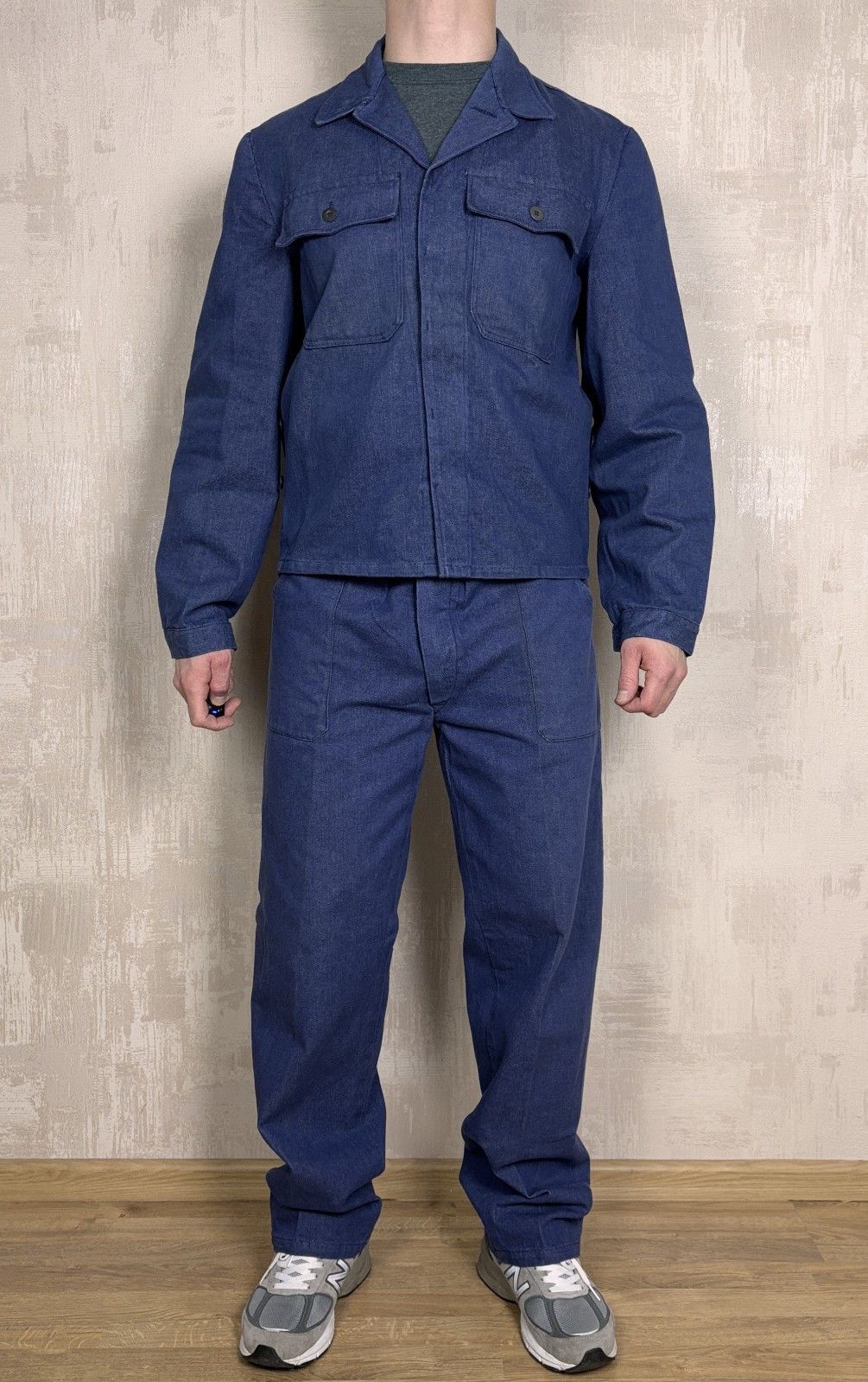 Le Laboureur Vintage Chore Jacket Buckel Back Pants French Set Work Size US L / EU 52-54 / 3 - 1 Thumbnail