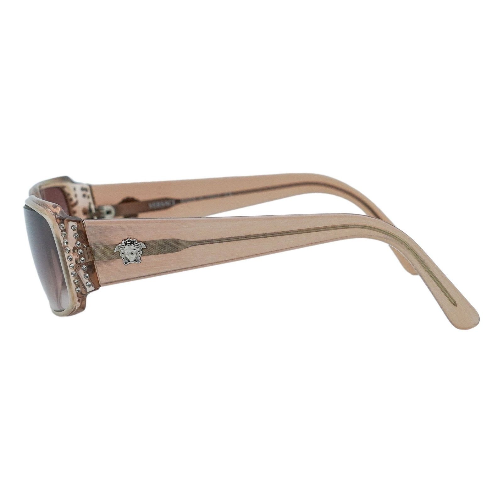 Versace Versace MOD 4041 Medusa Logo Crystal Rectangular Sunglasses Size ONE SIZE - 3 Thumbnail