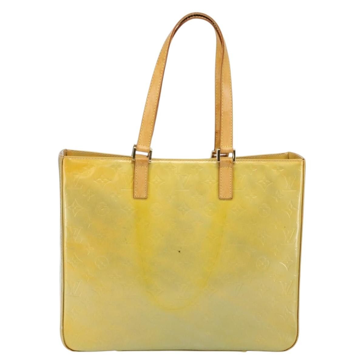 Louis Vuitton LOUIS VUITTON Monogram Vernis Columbus Tote Bag Gris M91028 Size ONE SIZE - 3 Thumbnail