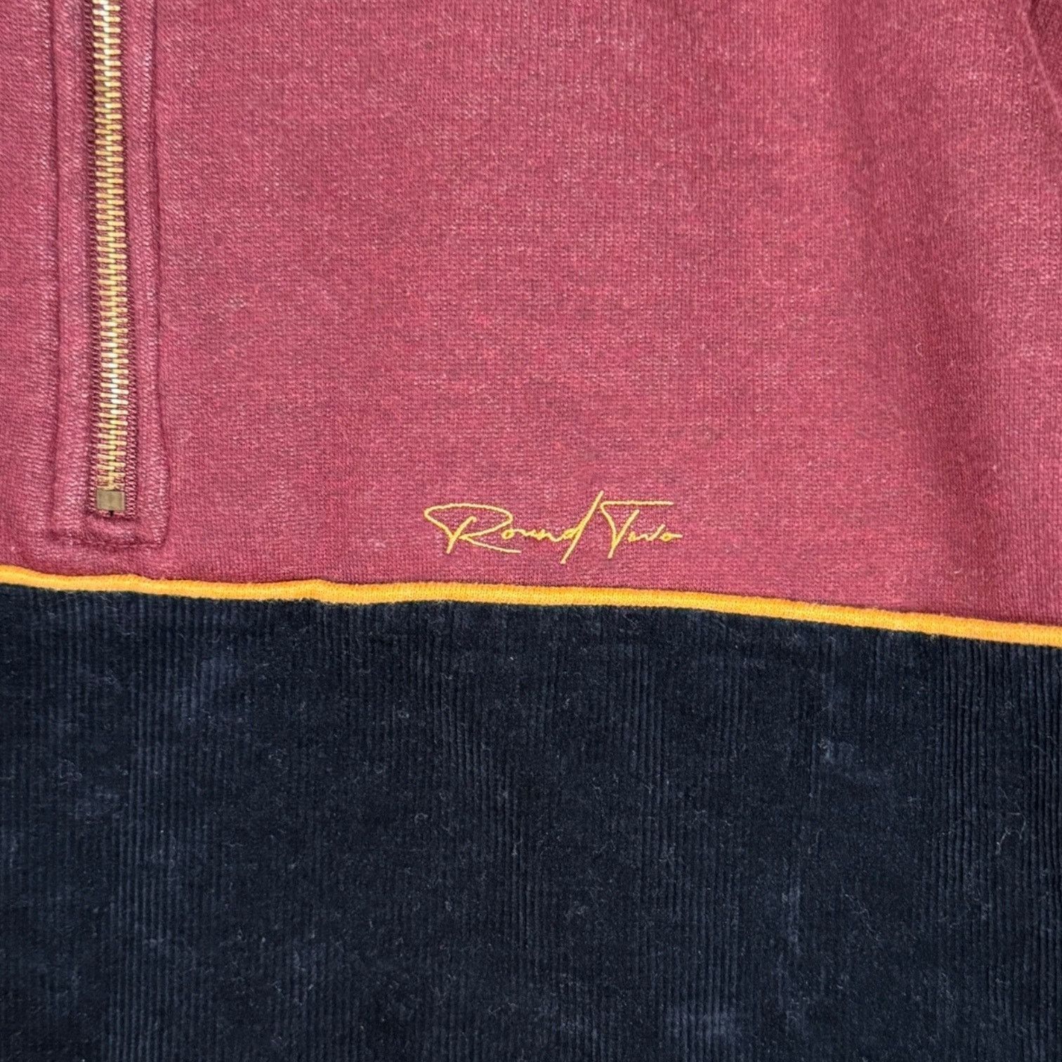 Round Two Round Two Quarter Zip Sweater Men's XXL in Maroon Heather Size US XXL / EU 58 / 5 - 5 Thumbnail