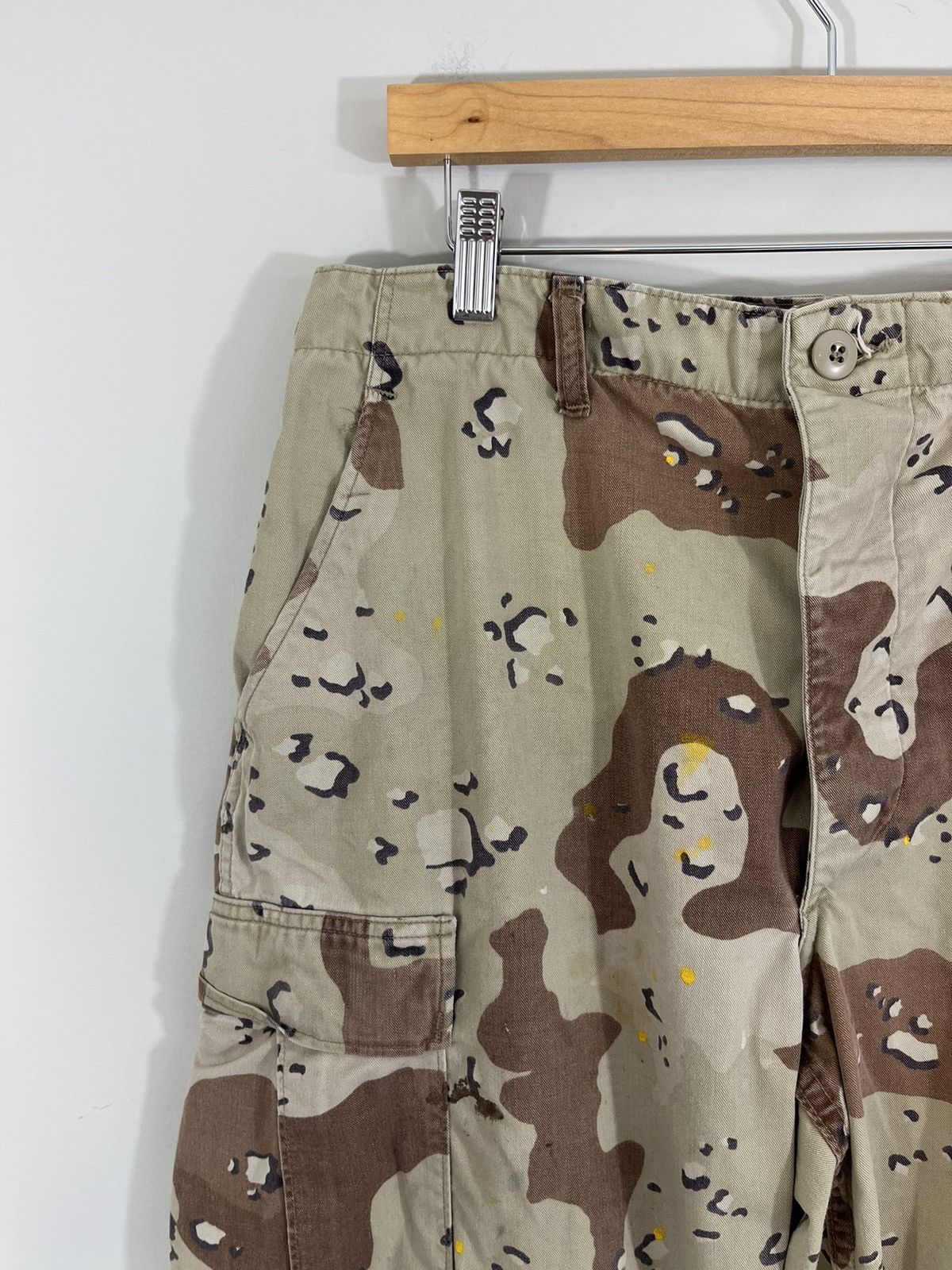 Vintage Thrashed Cut Off Raw Hem Desert Camo Cargo Military Pants Size US 36 / EU 52 - 5 Thumbnail