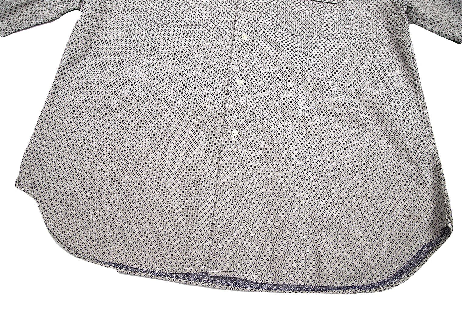 Emporio Armani Button-Down Shirt with Pattern in Gray and Navy, Size L Size US L / EU 52-54 / 3 - 11 Thumbnail
