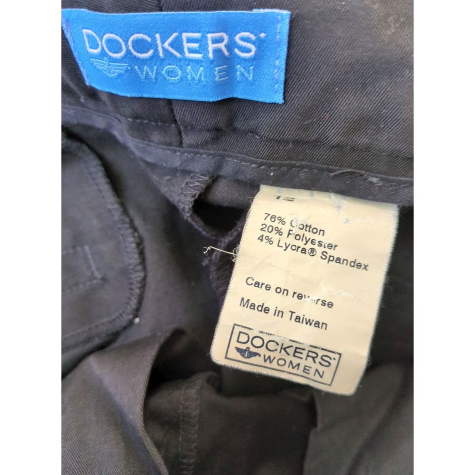 Dockers DOCKERS Skirt Women 12 Black Midi Slit Pockets Casual Workwear Regular Size 12 Womens Size 34" / US 12 / IT 48 - 5 Thumbnail