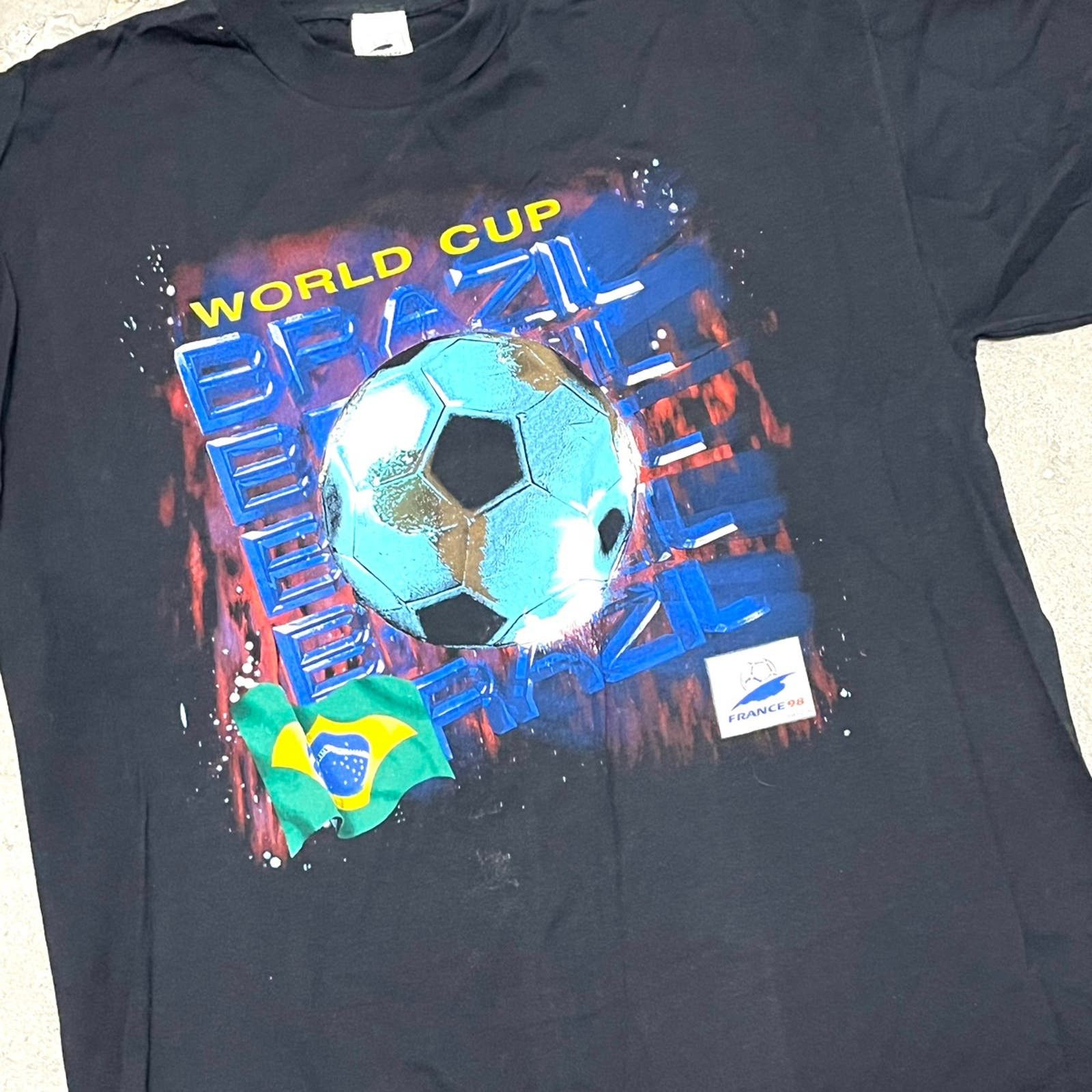 Vintage Vintage 1998 World Cup Brazil Graphic Tshirt XL Size US XL / EU 56 / 4 - 2 Thumbnail