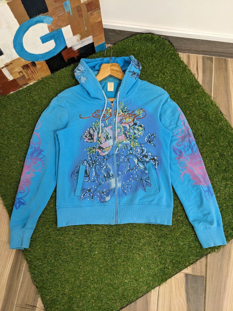 Christian Audigier × Ed Hardy × Vintage Vintage Ed Hardy x Christian Audigier Hoodie Size M / US 6-8 / IT 42-44 - 1 Thumbnail