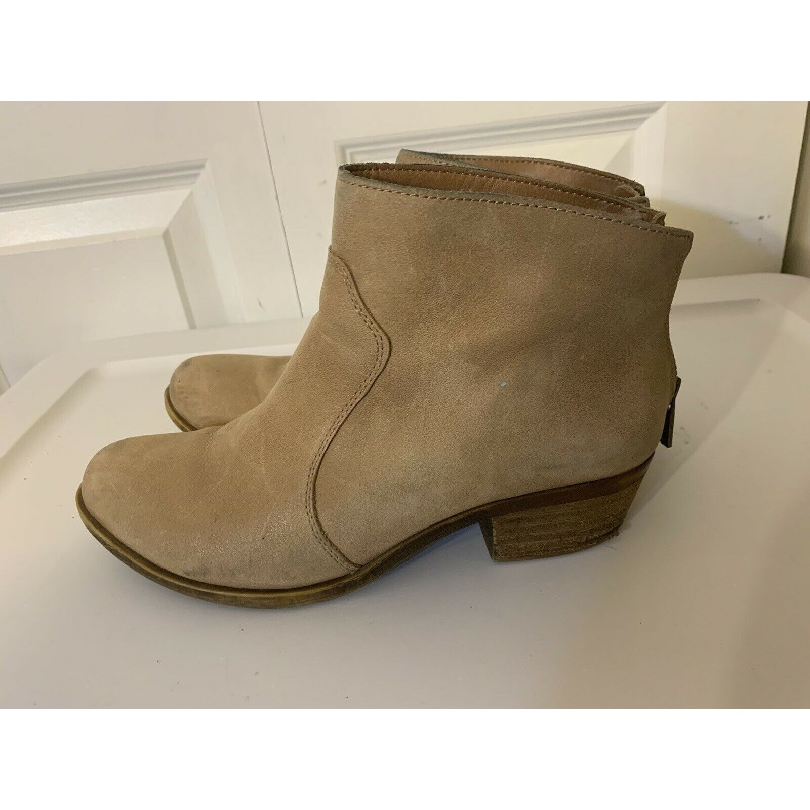 Lucky Brand Lucky Brand LP Binus Almond Toe Leather Booties Sz 7M Size US 7 / IT 37 - 6 Thumbnail
