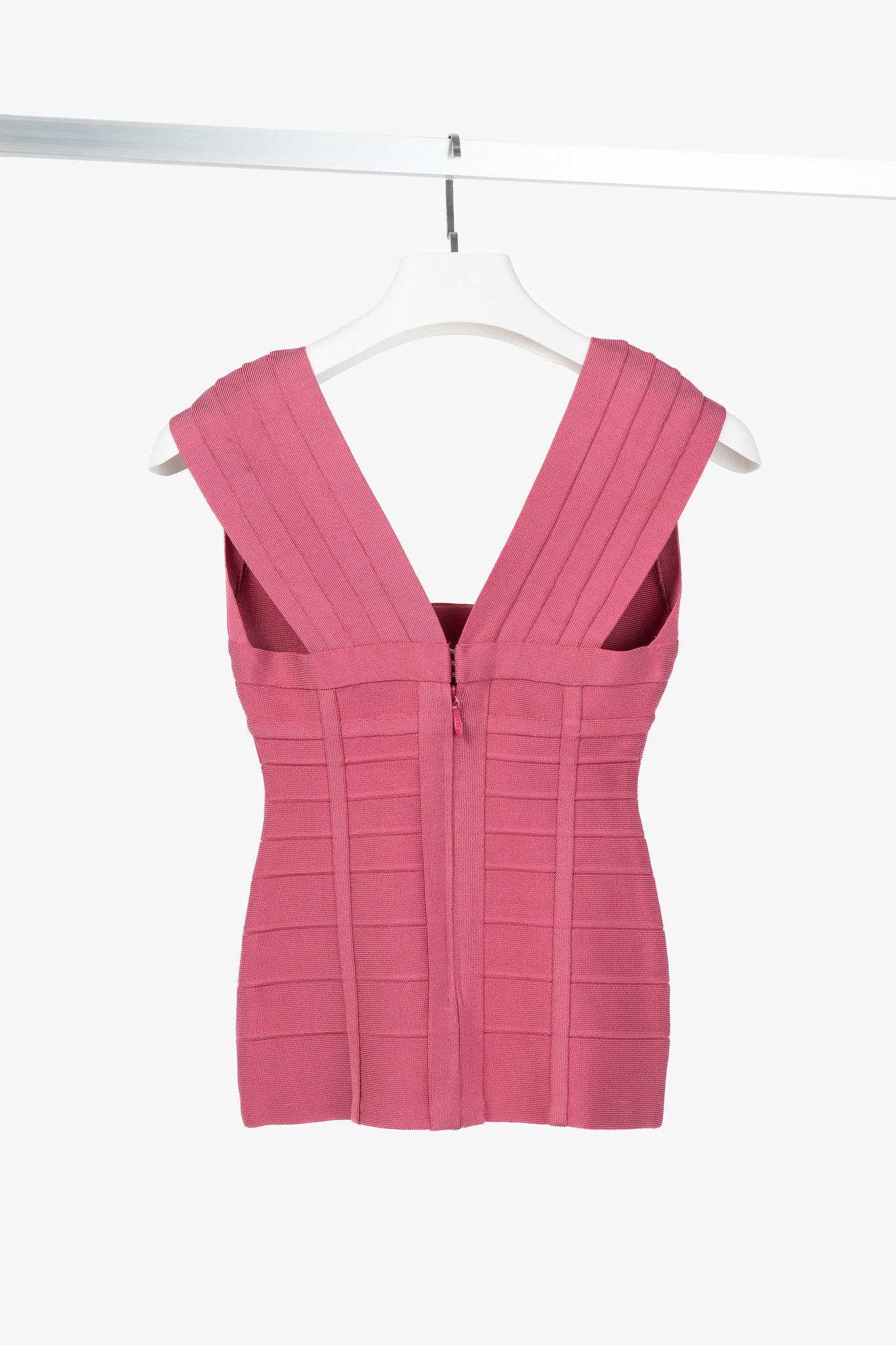 Herve Leger Herve Leger Pink Sleeveless Bandage Top Size S / US 4 / IT 40 - 2 Thumbnail