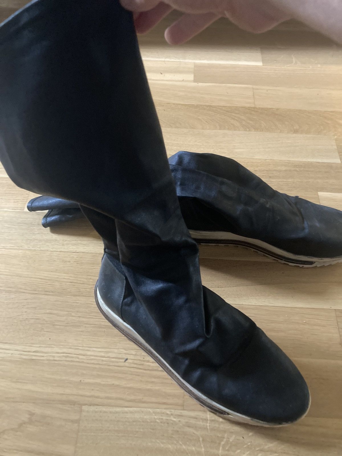 Rick Owens Rick Owens Dirt Hood Grafton Leather Sock Sneakers Size US 10 / EU 43 - 1 Thumbnail