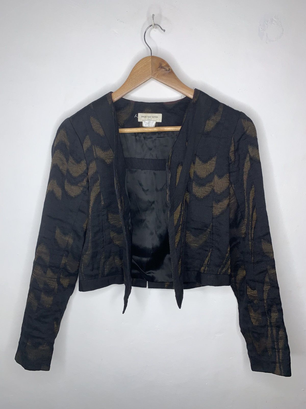 Dries Van Noten Dries Van Noten Short Gold Thread Jacket Size XXS / US 00 / IT 34 - 5 Thumbnail