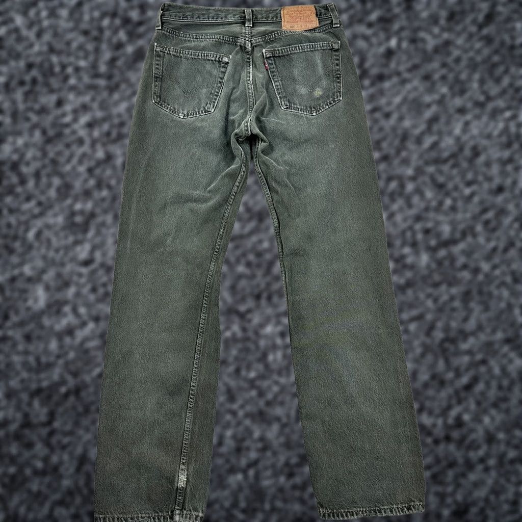 Levi's VINTAGE Levi's 501 Jeans Mens 30x30 Green Olive Denim USA Wallet Fade Size US 30 / EU 46 - 1 Thumbnail